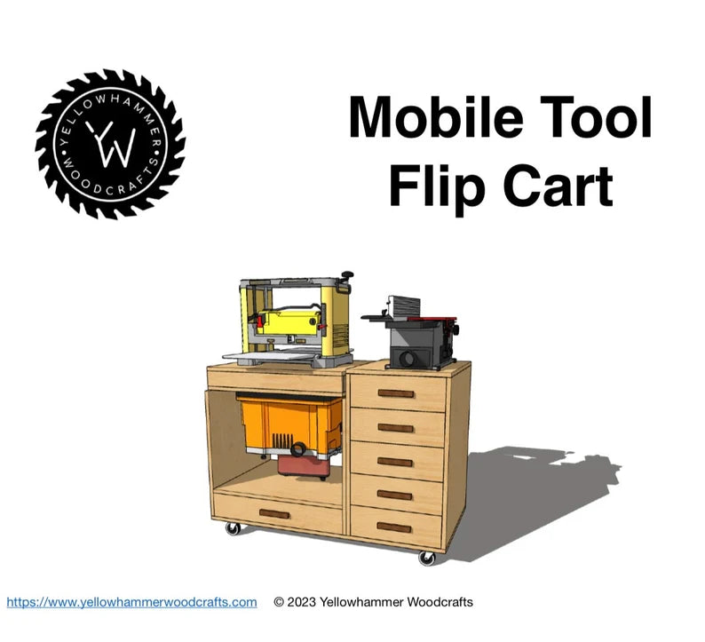 Build Plans for A Mobile Tool Flip Cart